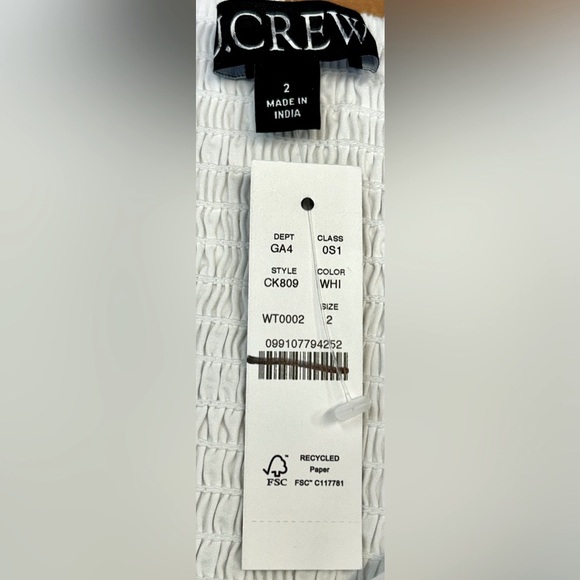 NWT J. Crew Fit-and-Flare Corset Mini Dress with Pockets, Size 2 - Picture 10 of 13